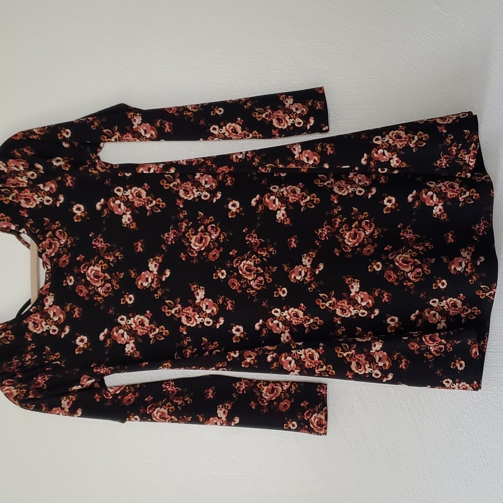 Black floral dress